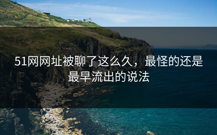 51网网址被聊了这么久，最怪的还是最早流出的说法
